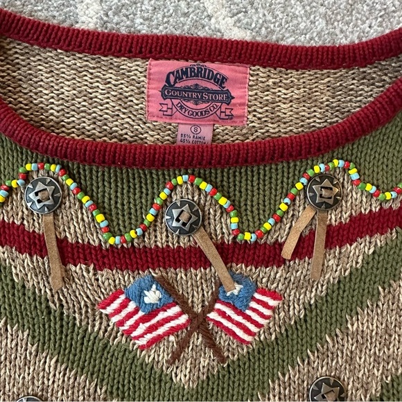 Cambridge Country Store Americana Western Tunic Sweater - Picture 3 of 7